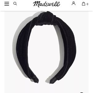 Madewell velvet knotted covered headband